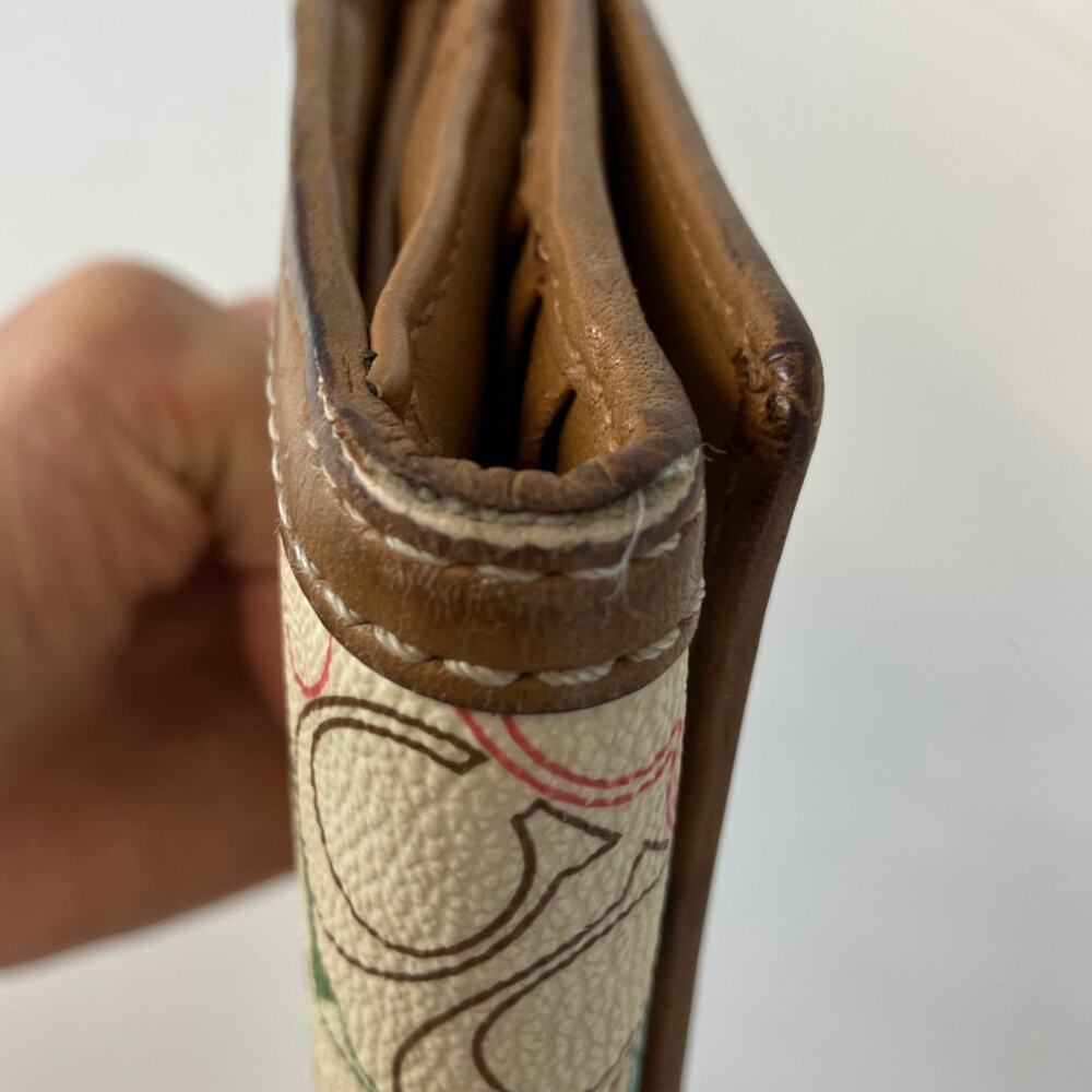 Coach Signature Multi Color Signature Leather Wal… - image 6